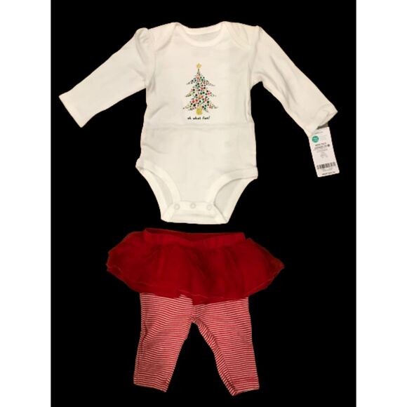Baby 3 month 2-Piece Christmas Bodysuit & Tutu Pant Set from Carters - Picture 1 of 1